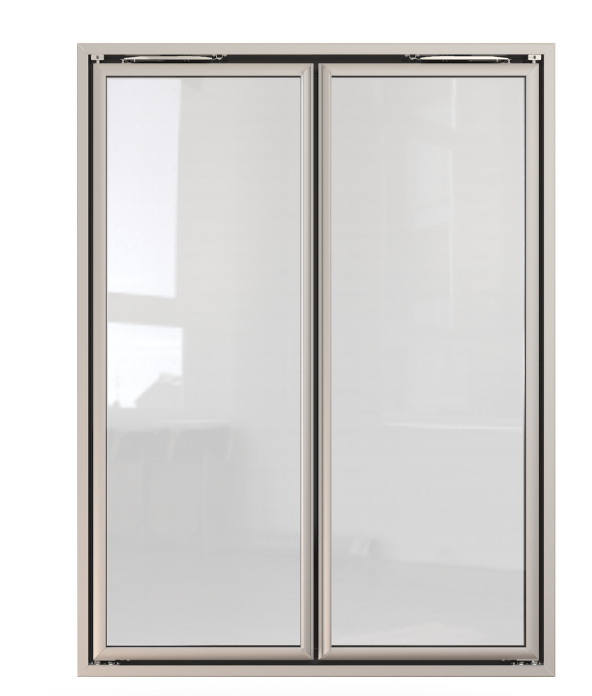 Puerta de vidrio de cueva de cerveza de alta visibilidad