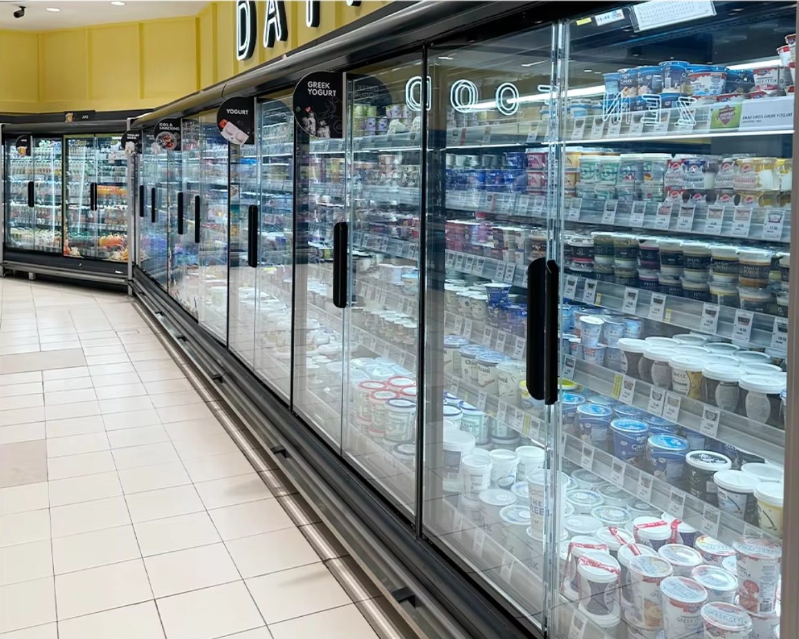 Puerta de vidrio hueca laminada para refrigerador comercial 