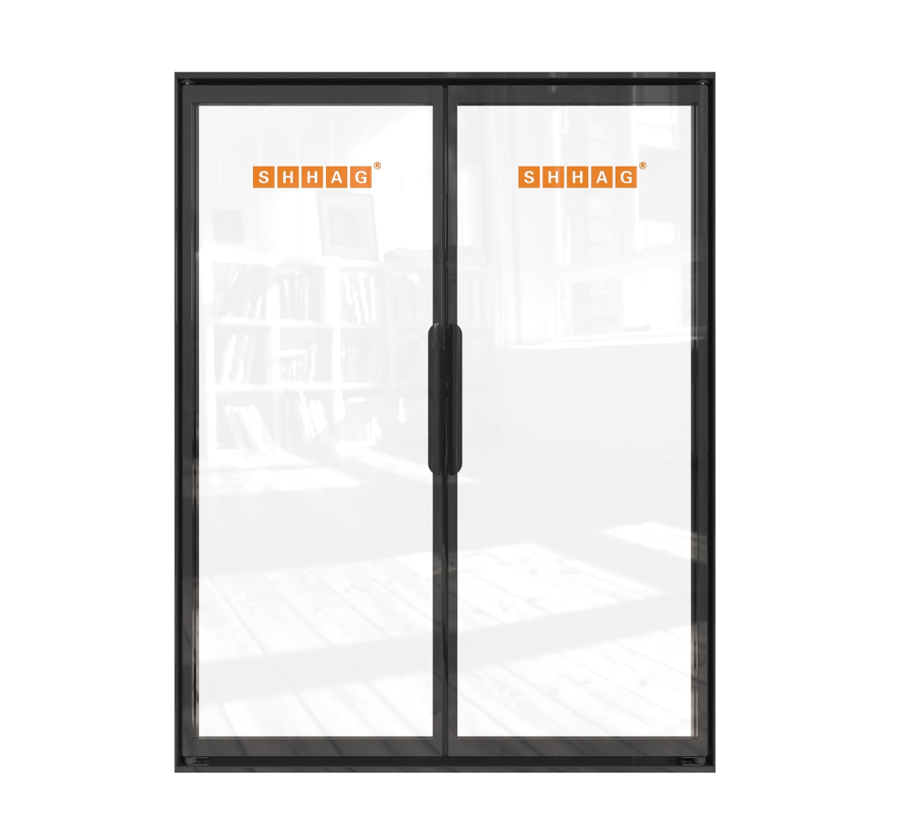 Puerta de vidrio de escaparate vertical industrial comercial