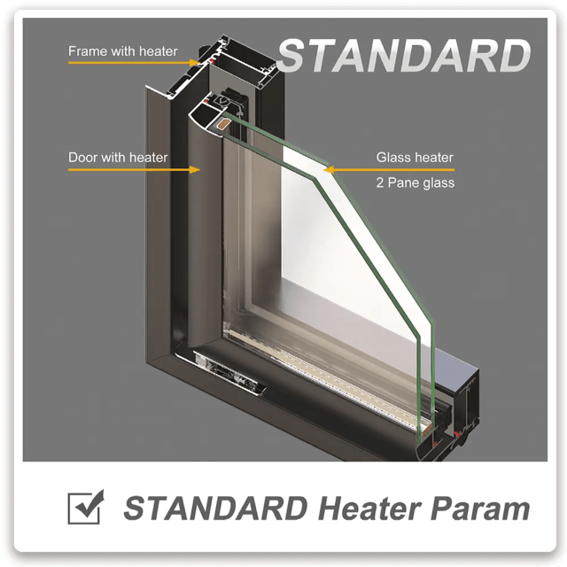 CD-01 Puerta y marco de vidrio estándar