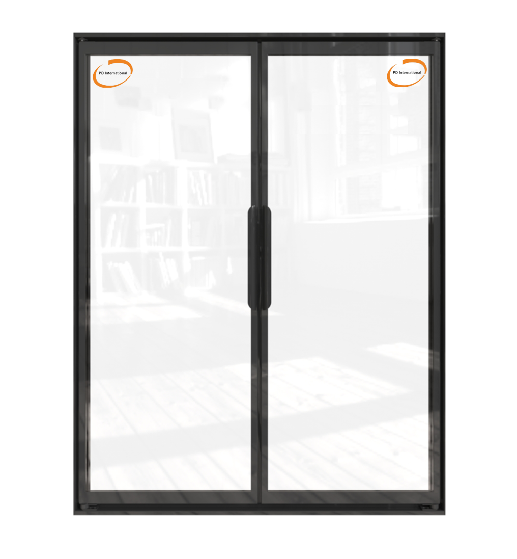 Puerta de vidrio de escaparate vertical industrial comercial