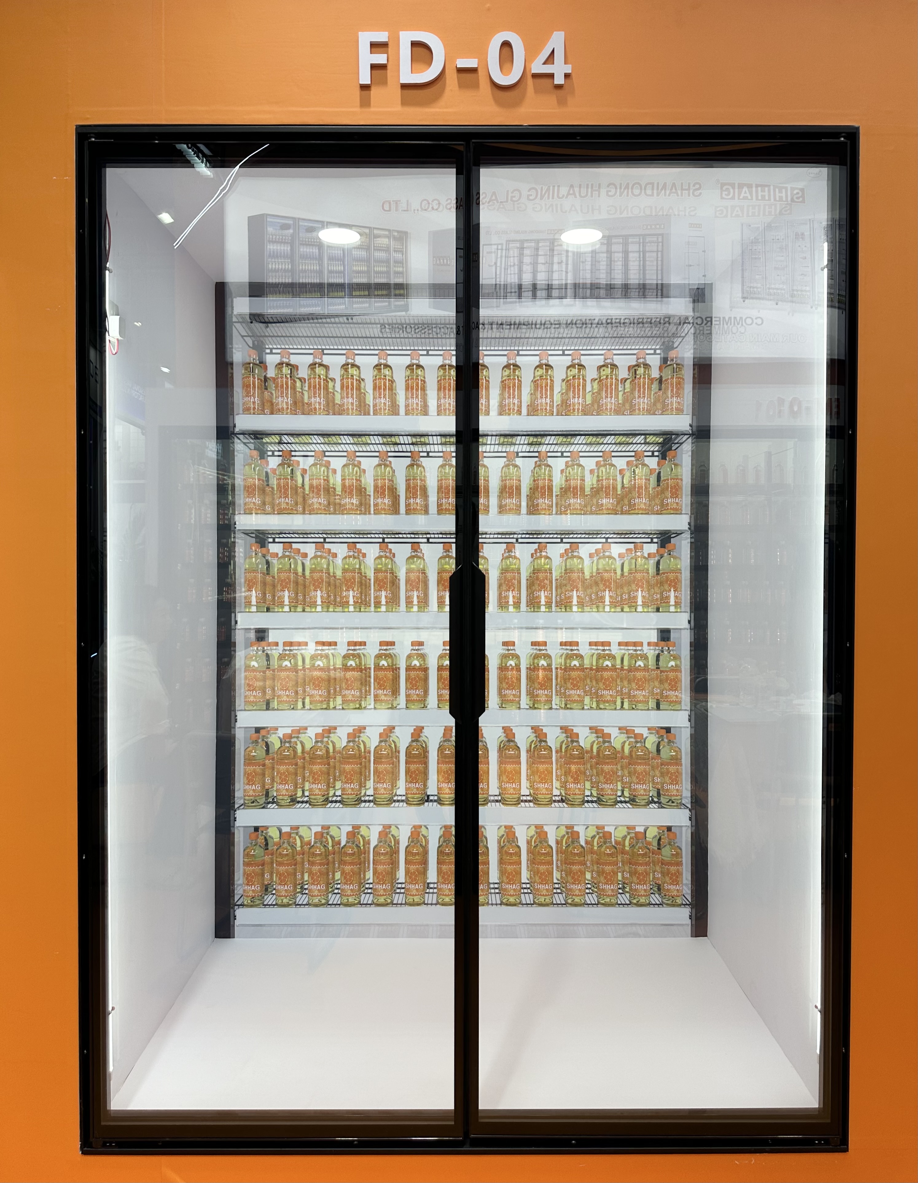 Puerta de vidrio de escaparate vertical industrial comercial